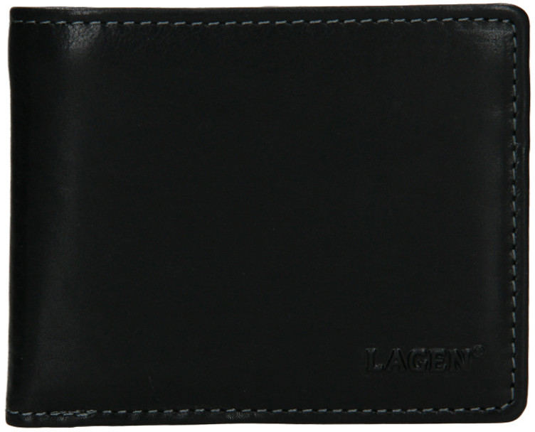 Lagen pánská peněženka kožená W-8120/T černá BLK