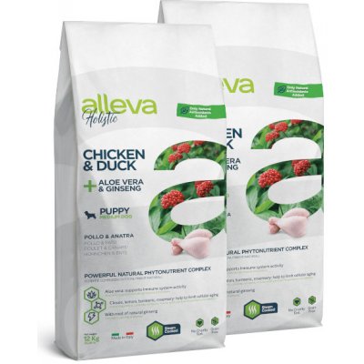 Alleva Holistic Puppy Medium Chicken and Duck 2 x 12 kg – Zbozi.Blesk.cz