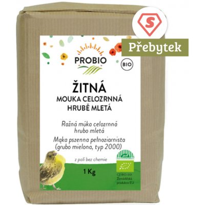 ProBio Mouka žitná celozrnná hrubě mletá 1 kg – Hledejceny.cz