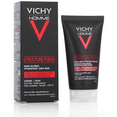 Vichy Homme Structure Force zpevňující protivráskový krém s kyselinou hyaluronovou 50 ml – Zbozi.Blesk.cz