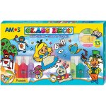 Amos Velká sada Barvy na sklo 13 ks po 22 ml + šablony a folie – Zboží Mobilmania