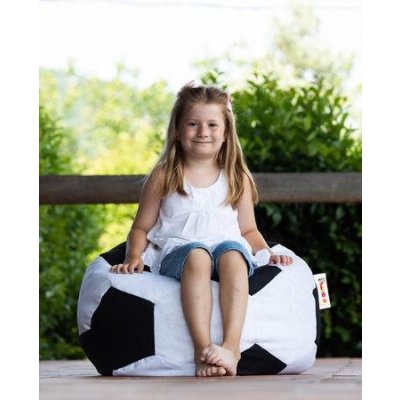 Atelier del Sofa Garden Bean Bag Football Kids Pouf - Black, White Black White