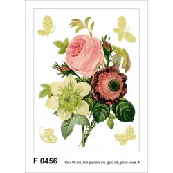 AG Design AGF00456 ČR Samolepící dekorace růže rozměry 65 x 85 cm