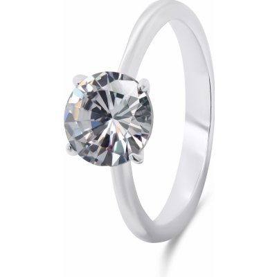 Brilio Silver Nadčasový stříbrný s čirým zirkonem RI057W – Zboží Dáma