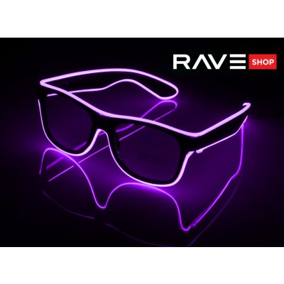 RAVEON Brýle svítící | Wayfarer style fialové