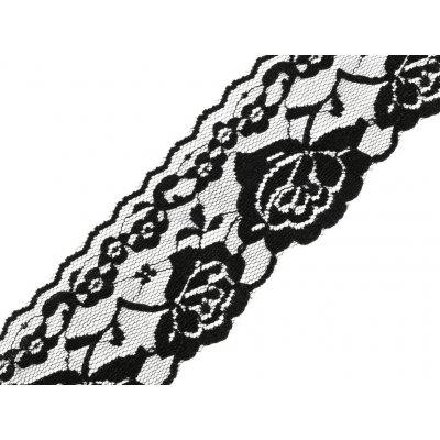 Stoklasa Silonová krajka šíře 70 mm Balení: 25.2 m, Varianta: 3 černá 3 černá – Hledejceny.cz