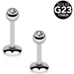 Šperky4U labreta kulička s kamínkem titan TIT1030-12083 – Zboží Dáma