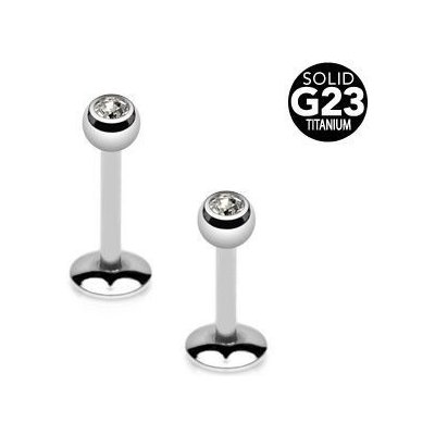 Šperky4U labreta kulička s kamínkem titan TIT1030-12083 – Zboží Dáma