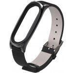 Xiaomi Mi Band 3/4/5/6 Kožený style řemínek Černá MBSCZ-5KO02 – Zbozi.Blesk.cz