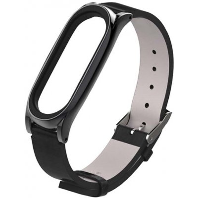 Xiaomi Mi Band 3/4/5/6 Kožený style řemínek Černá MBSCZ-5KO02 – Zbozi.Blesk.cz