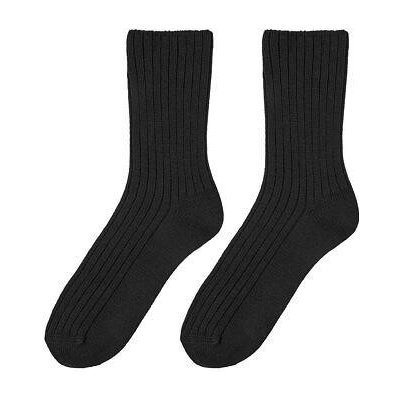 Vlnka Ovčí ponožky Merino se zdravotním lemem černá - EU 47-48