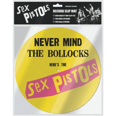 CurePink: | Podložka na talíř gramofonu Sex Pistols: Never Mind The Bollocks (průměr 30,5 cm) [GP85858]