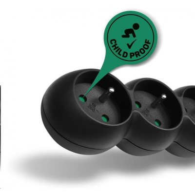 Connect IT prodlužovací kabel 230 V 3 zásuvky 1.5 m s vypínačem černá CES-1013-BK – Hledejceny.cz