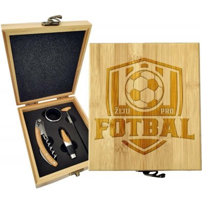Sablio Dárková sada na víno Žiju pro fotbal: 147×168×49 mm