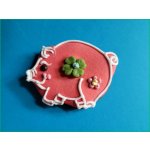 Meduňka pekařství perníkářství Zdobený perník Vánoční Prasátko se čtyřlístkem PB 10 g – Sleviste.cz