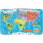 Janod magnetická mapa světa – Zboží Dáma
