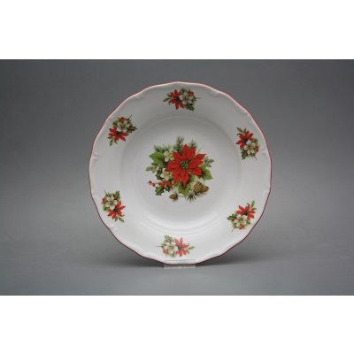 Bohemia Porcelán 1987 Talíř hluboký 24,5cm Verona Vánoční hvězda FCL – Zboží Dáma