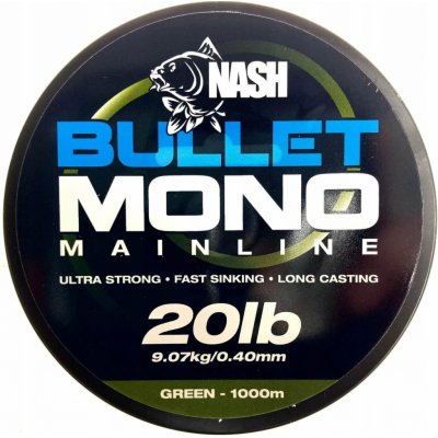 Kevin Nash Bullet Mono Green 1000 m 0,4 mm – Zboží Mobilmania