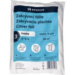 Spokar zakrývací fólie na malování, 5 µ, 20 m2, 4 × 5 m, 3 ks – HobbyKompas.cz