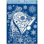 Anděl Okenní fólie vánoční s glitry zvonek 38 x 30 cm – Hledejceny.cz