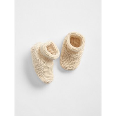 Gap 215599-09 Baby pletené botičky Brannan béžová – Sleviste.cz
