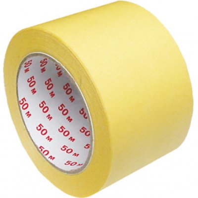 COpack Lepicí páska maskovací krepová 50 m x 75 mm žlutá