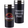 Hrnek a šálek CurePink Nerezový cestovní hrnek Jurassic Park Jurský Park Logo 450 ml
