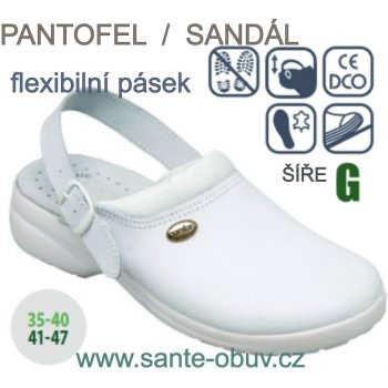Santé GF/516 uzavřený sandál bílé
