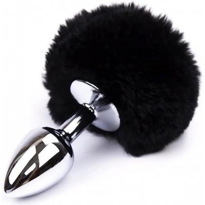 AfterDark Butt Plug with Pompon Silver/Black Size S – Hledejceny.cz