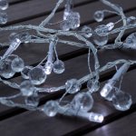 DECOLED LED světelný řetěz na baterie krystalky ledově bílá 10 diod 1,3 m – Hledejceny.cz
