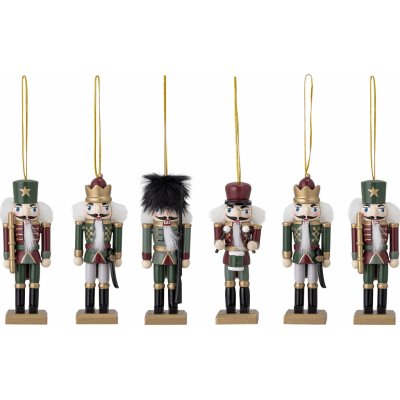 Bloomingville Dřevěné vánoční ozdoby louskaček Nikita Ornament Gold | zlatá – Hledejceny.cz