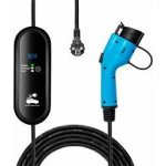 Akyga Napájecí kabel pro elektromobily Type 1, LCD displej Control Box, 1-fázový 16A 3.8kW délka 5m | Zboží Auto