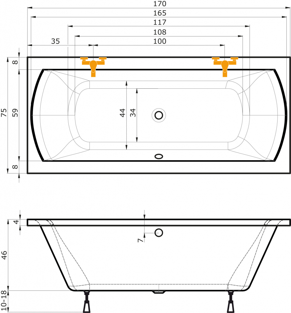 TEiKO Fenix 170 x 75 cm V112170N04T11001