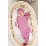 Moniel Novorozenecké body s uzlem Dots růžová – Zboží Mobilmania