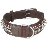 Nobby obojek Delgado široký kožený s hroty a nýty – Zboží Dáma
