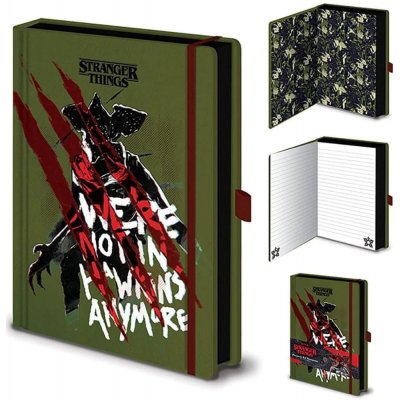 CurePink Poznámkový A5 blok Netflix Stranger Things Not in Hawkins 14,8 x 21 cm SR73806 – Zboží Dáma