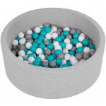 Divio Dětský suchý bazén 90x30 s míčky šedo-tyrkysové 200 míčků – Zboží Dáma