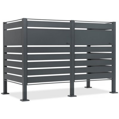 CoverTech Kryt pro 2 120 l nebo 240 l odpadkové koše Halen antracitový – Zboží Dáma