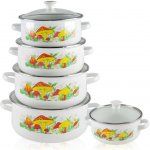 Tidal 1871 Smaltované hrnce HŘIBY se skleněnými poklicemi 10 ks – Zboží Mobilmania