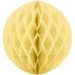 Papírová dekorační koule Honeycomb 30 cm světle žlutá – Zboží Dáma