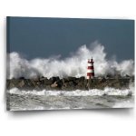 Sablio Obraz Maják ve vlnách - 90x60 cm – Hledejceny.cz