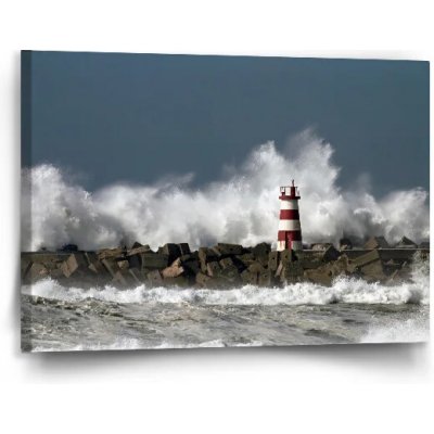 Sablio Obraz Maják ve vlnách - 90x60 cm – Hledejceny.cz