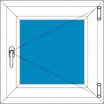 Aluplast Plastové okno Ideal 4000 Jednodílné Otevírací 40x100 Bílá - Antracit – Hledejceny.cz