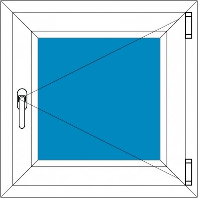 Aluplast Plastové okno Ideal 4000 Jednodílné Otevírací 40x100 Bílá - Antracit – Hledejceny.cz