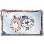 Nici Plyšový polštář NOSOROŽEC A TYGR 43x25 – Zboží Mobilmania