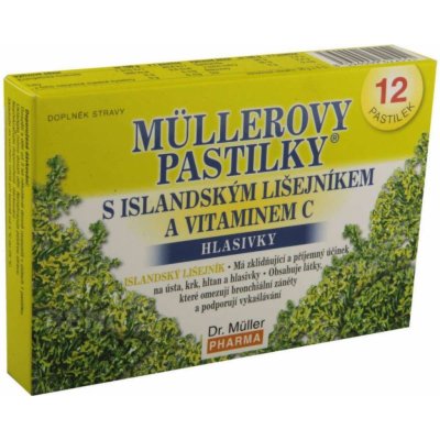 Dr. Müller Müllerovy pastilky s islandským lišejníkem a vitaminem C 12 ks – Hledejceny.cz