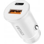 Nabíječka USB, Bílá, USB-A, USB-C 20W, 12/24V