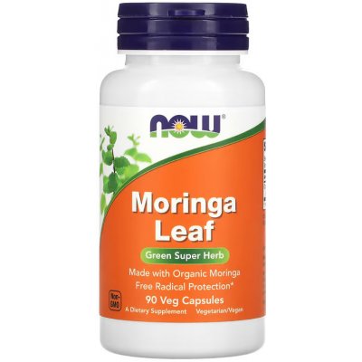Now Foods Moringa Leaf, 90 rostlinných kapslí