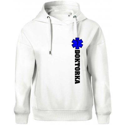 Hvězda života doktorka Oversized mikina dámská Moon kratší + širší Bílá – Hledejceny.cz