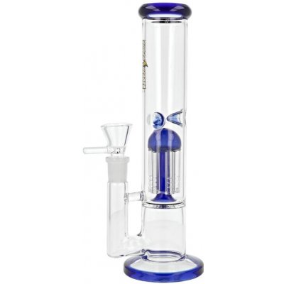 Super Heroes Skleněný bong s perkolací Straight Blue Ice+Pwrc. 25cm – Zboží Dáma